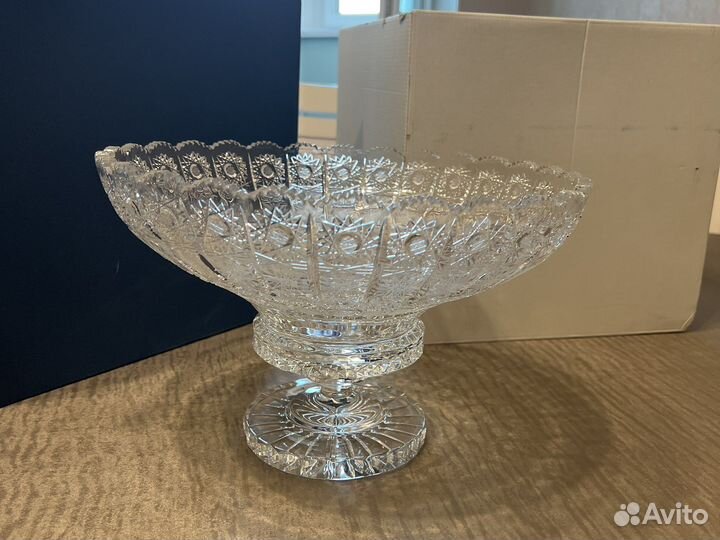 Фруктовница на ножке хрусталь 30см Classpo
