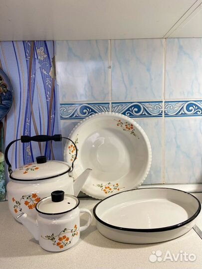 Набор эмалированной посуды СССР