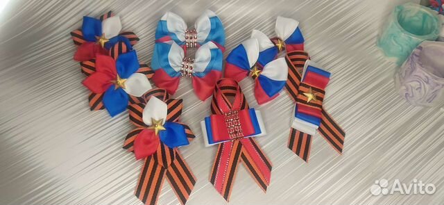 Банты серые под форму школьные