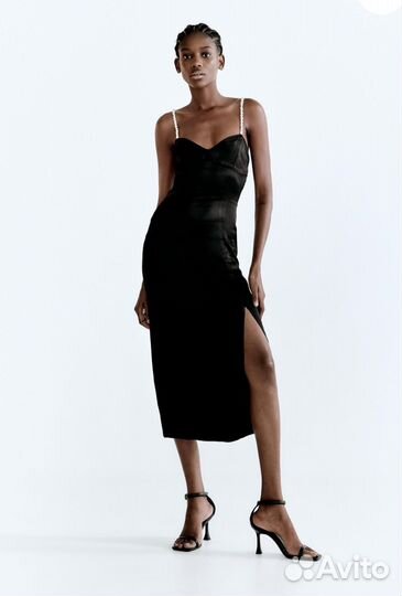 Платье zara вечернее черного цвета