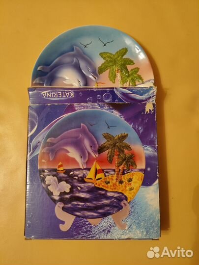 Тарелка декоративная Дельфины 22,5 см