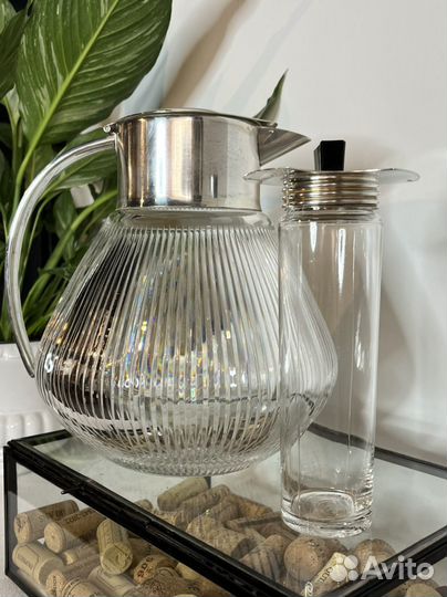 Графин кувшин с колбой для льда 3 л антикварный