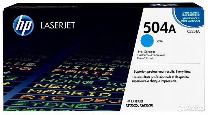 HP CE251A (504A) картридж голубой (7000 стр.)