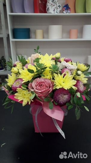 Доставка букетов в коробке(в наличии и под заказ)