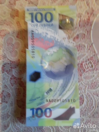 Купюра 100 р чм по футболу