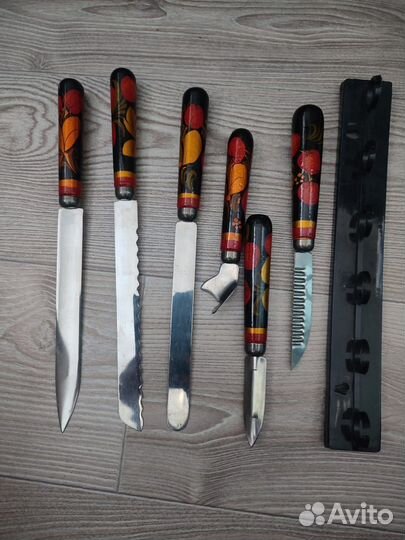 Набор ножей хохлома