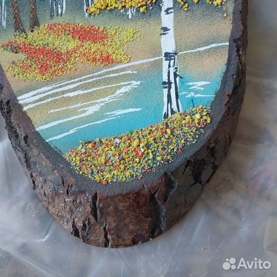 Панно из дерева и поделочного камня