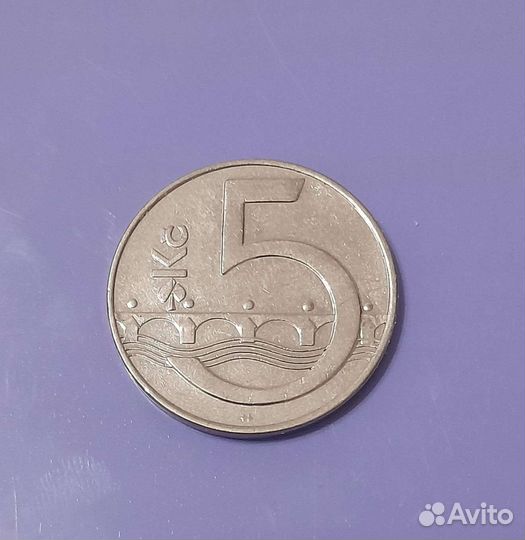 Чехия монета 5 крон 1993