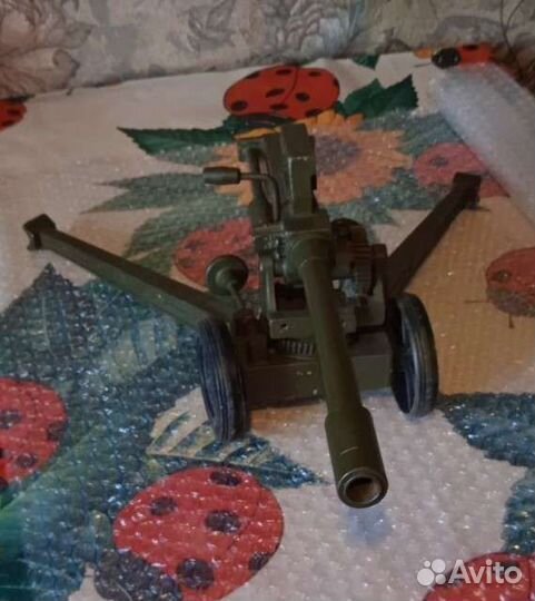 Игрушка СССР, пушка, гаубица, артиллерия