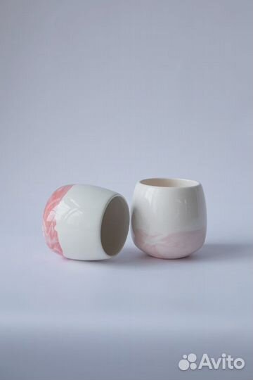 Посуда ручной работы мрамор розовый