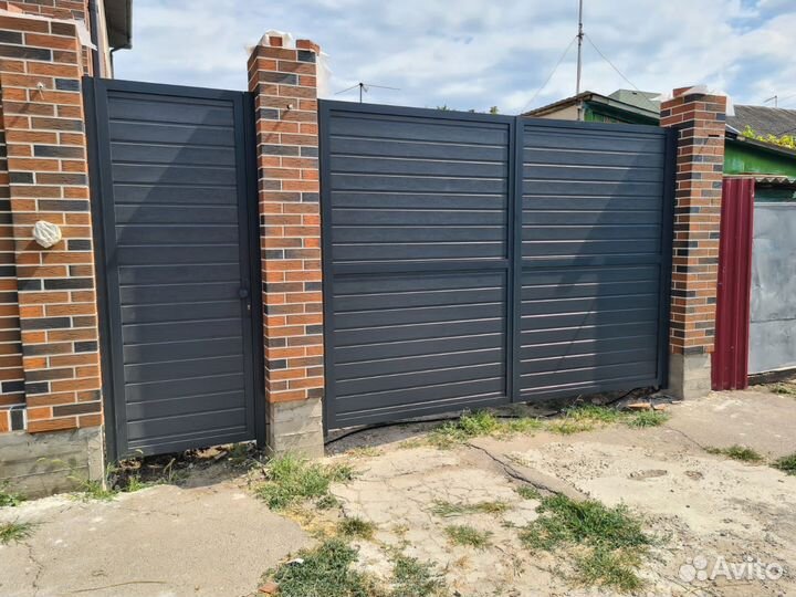 Ворота распашные алюминиевые (Prestige)