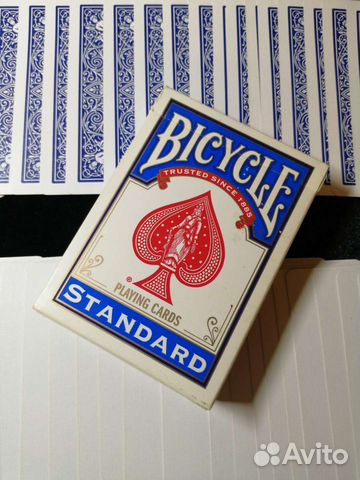 Карты для фокусов Bicycle Blank Face (синий)