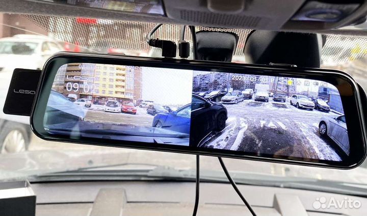 Видеорегистратор зеркало 2 камеры Lesa T17 FullHd