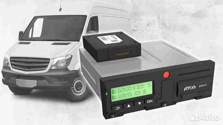 Автомобильный тахограф Атол, с скзи