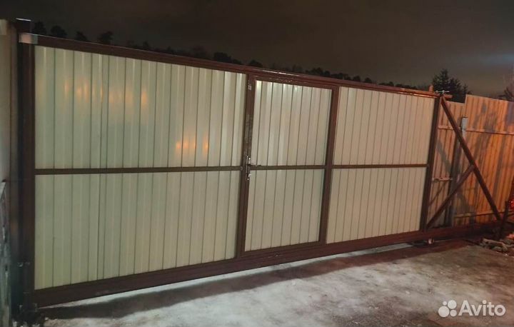 Откатные ворота под ключ с доставкой и установкой