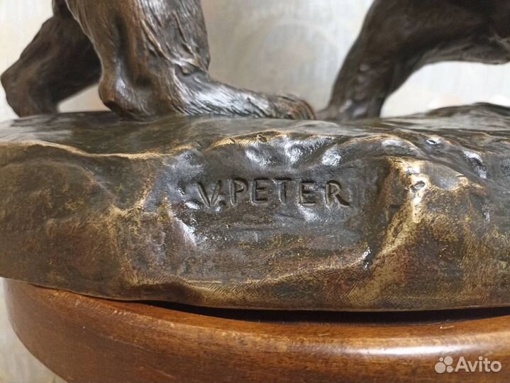 Скульптура «Играющие медвежата» бронза 19 век