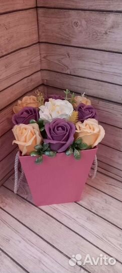 Букет из мыльных роз