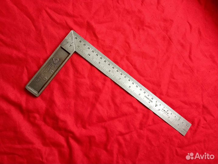 Угольник столярный Diamond brand, линейка СССР