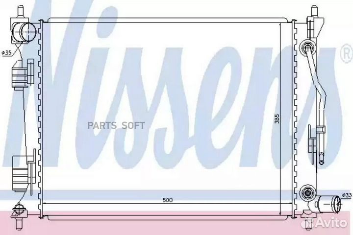 Радиатор двигателя KIA RIO 1.4i AUT 11