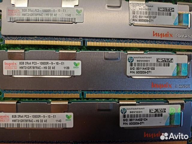 8gb 2Rx4 PC3-10600R Серверная память