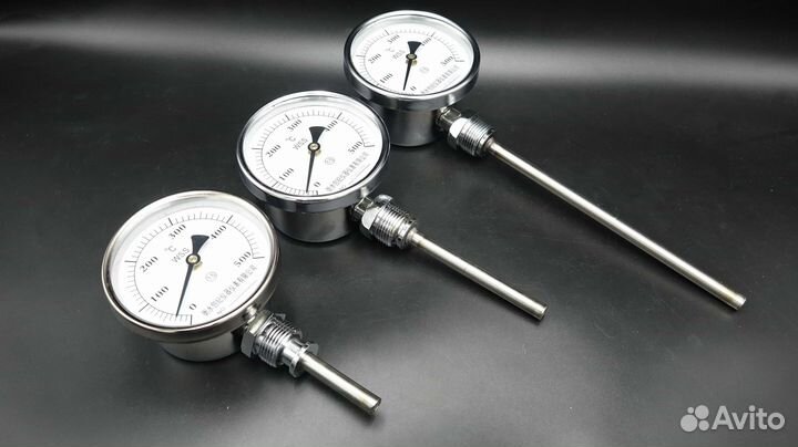 Биметаллический термометр 500C+ резьбовая муфта