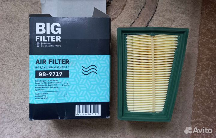 Воздушный фильтр, фильтр салона. Megan 2, Scenic 2