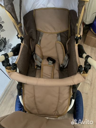 Коляска 2 в 1 Bart-Plast Fenix коричнево-бежевый