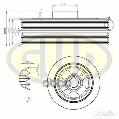 Шкив коленвала GCP701104 G.U.D