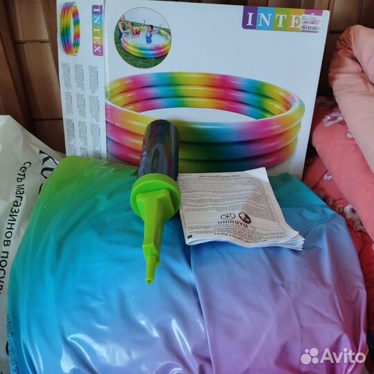 Детский надувной бассейн новый intex. Бронь