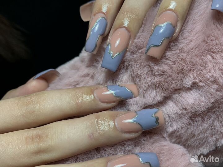 Маникюр наращивание ногтей