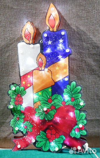 Гирлянда панно Три свечи