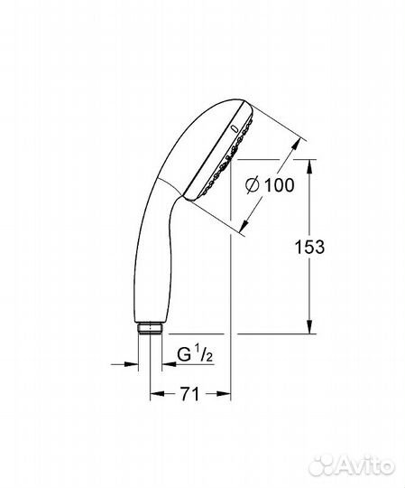 Ручной душ Grohe Tempesta 100 28421002 Хром