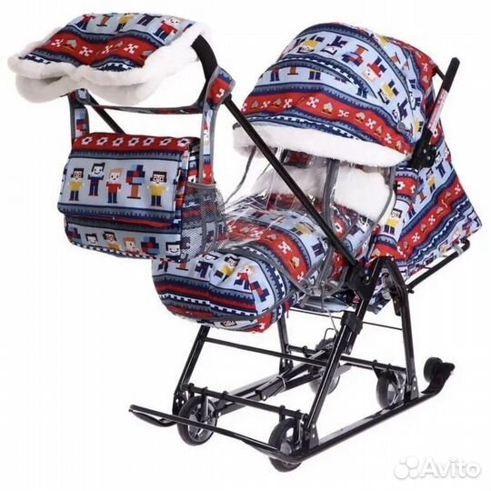 Санки-коляска Ника Детям нд-7-5/4 в стиле лего