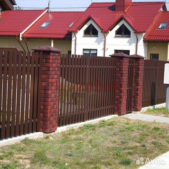 Забор из евроштакетника в Болохово