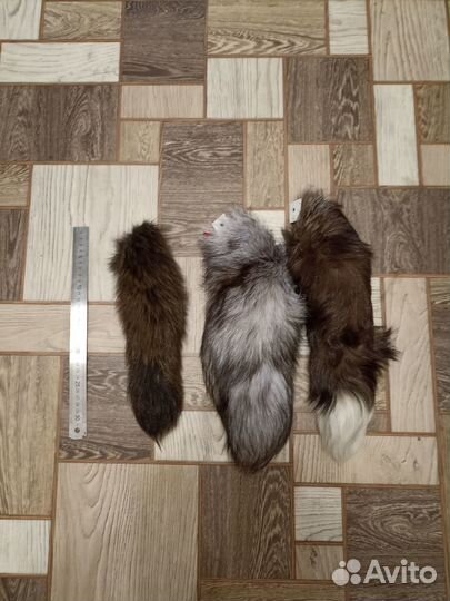 Натуральный хвост лисы, мех натуральный