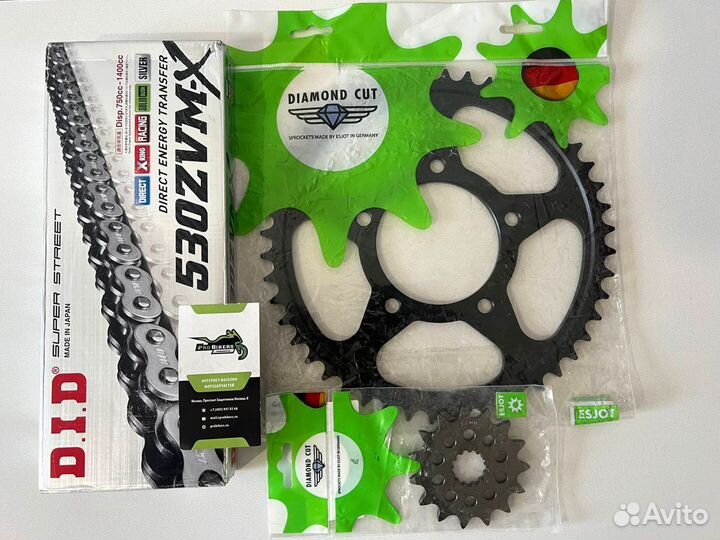 Цепь и звезды на Honda CB1000R 2008-2017