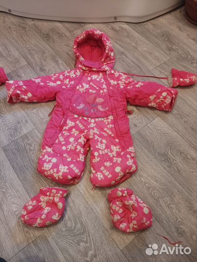 Зимний комбинезон для девочки 80