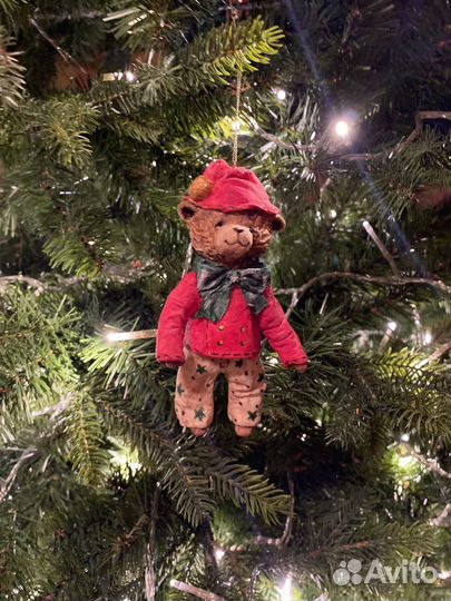 Ватные елочные игрушки мишка