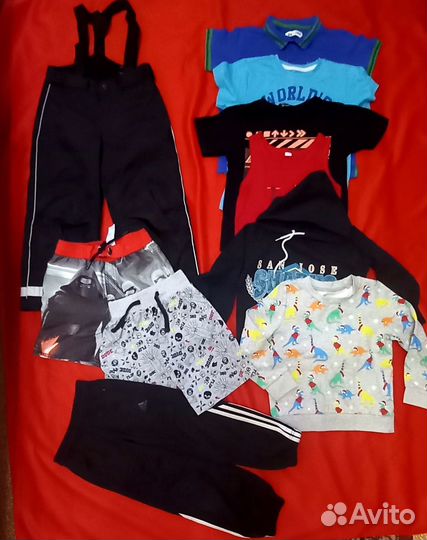 Вещи пакетом на мальчика на 4-5 лет.рост 110см