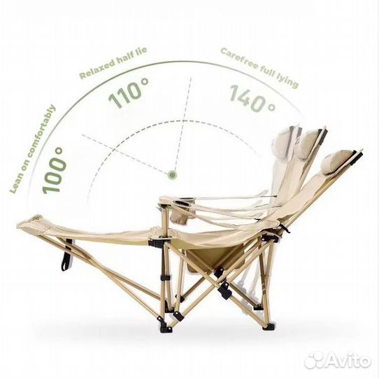 Кемпенговый стул с откидной спинкой