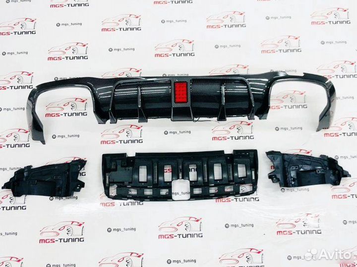 Диффузор (B) Под карбон Mercedes w213