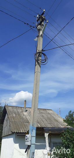 Установка столба для электричества подключение