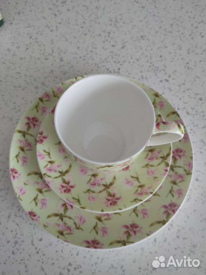 Чашка с блюдцем фарфор