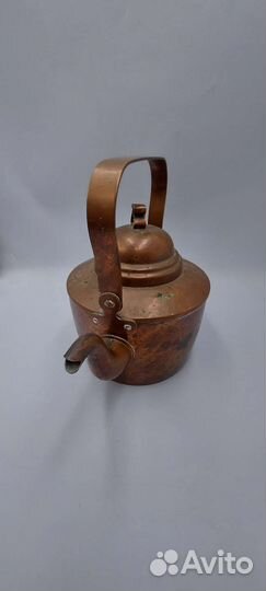 Антикварный медный чайник Швеция.1.5 литра