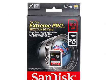 Карта памяти SanDisk Extreme PRO 512GB 200/140