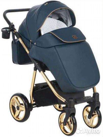 Коляска 2 в 1 adamex barcelona (экокожа)