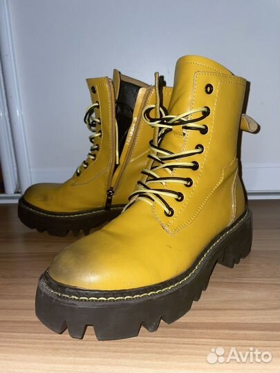 Жёлтые ботинки демисезон/зима
