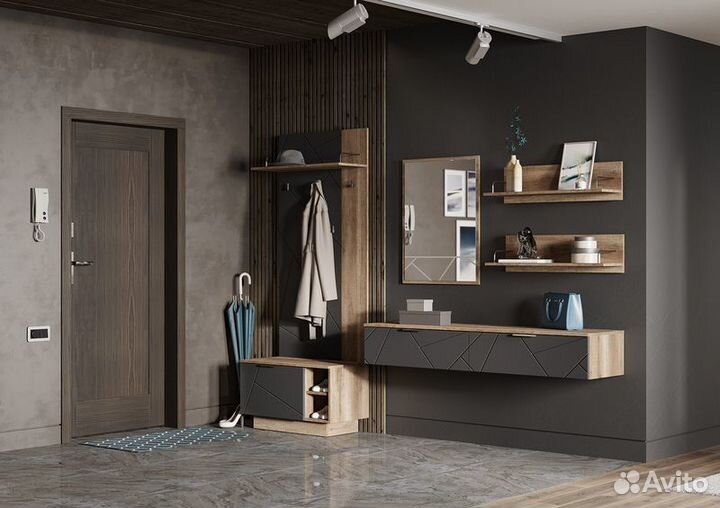 Тумба подвесная Графит 1,6 м