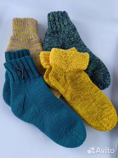 Носочки вязаные женские. Шерсть. Новые