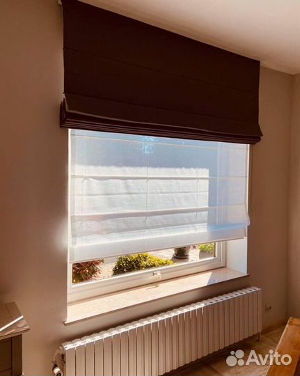 Двойная римская штора